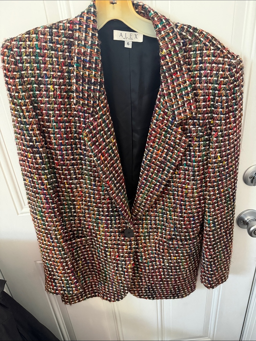 ALEX NY Multicolor Tweed Blazer - Women's Blazer in Brown Multi 6